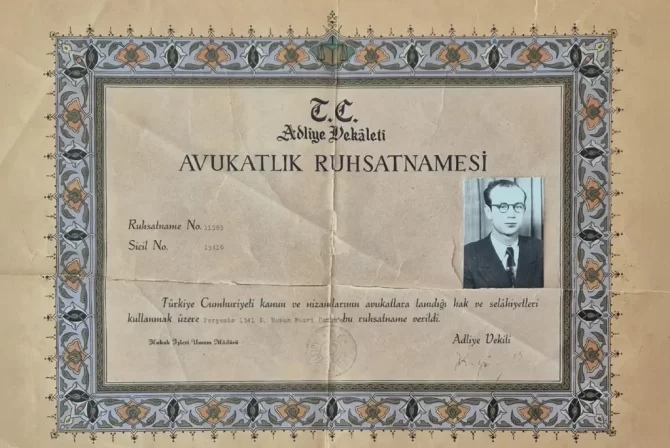 Avukatlık ruhsatnamesi